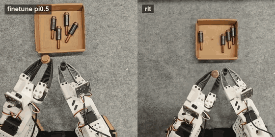 Evo-RLT real-robot rollout demonstration.